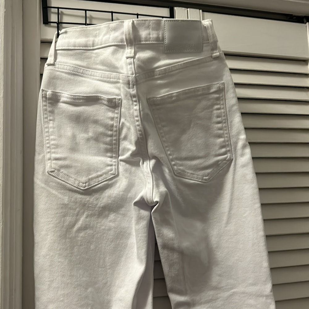 Denim Forum White Straight Leg High-Waisted Jeans - Picture 10 of 10